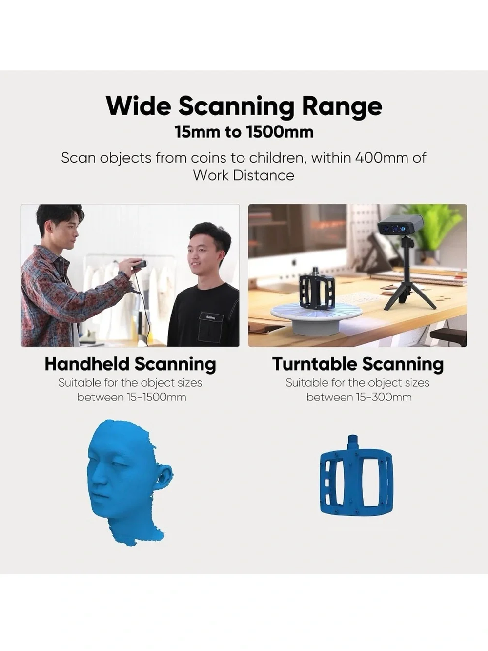 3DMakerpro 3D Scanner for 3D Printing, Handheld 3D Model Scanner Moose